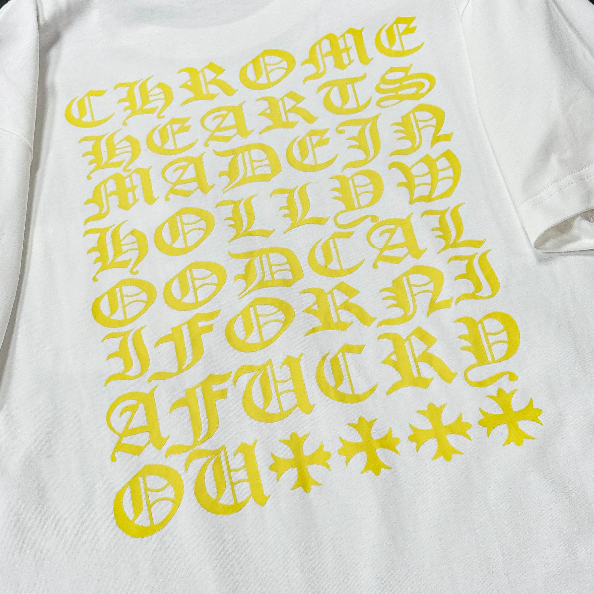 P170 Chrome Hearts Chrome Hearts 25 high-end versions. The fabric is made of 300 grams of high-density pure cotton. It does not deform or shrink. It has three labels. It is the same style for men and women. Technology: Digital printing. Color: White. Black. SIZE: S-XL.
